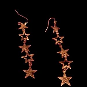 Star long dangle earrings